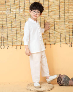 Set Bộ Đồ Linen Dể Thương Cho Bé Trai