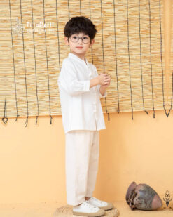 Set Bộ Đồ Linen Dể Thương Cho Bé Trai