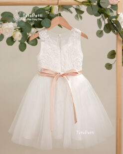 đầm công chúa lace kết ren cao cấp cho bé 01