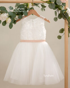 đầm công chúa lace kết ren cao cấp cho bé 01