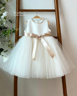 đầm bé gái thắt nơ xinh đẹp sang trọng