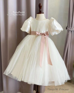 đầm công chúa thắt nơ xinh đẹp sang trọng