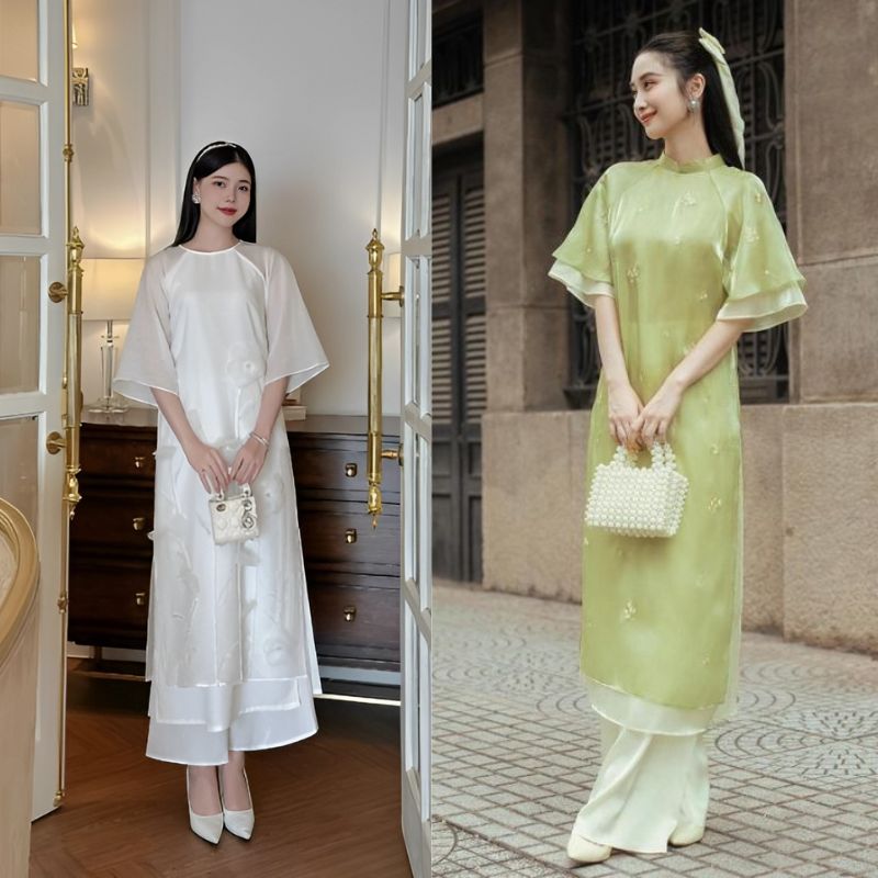 phoi ao dai cach tan voi phu kien