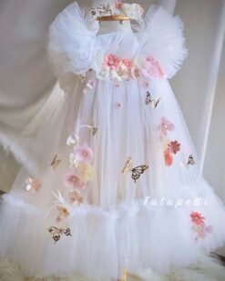 Đầm Trắng Hoa Bướm Xinh