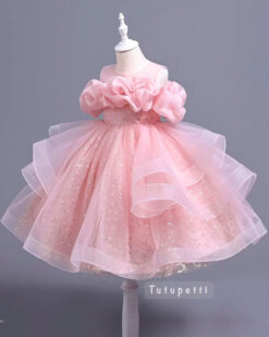 Đầm Công Chúa Cao Cấp Bồng Bềnh hồng pastel