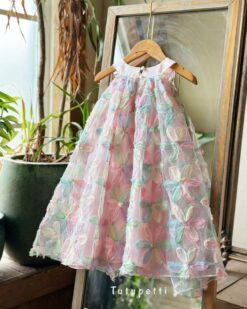 Váy mùa hè cho bé gái Tutupetti họa tiết hoa tulip form A