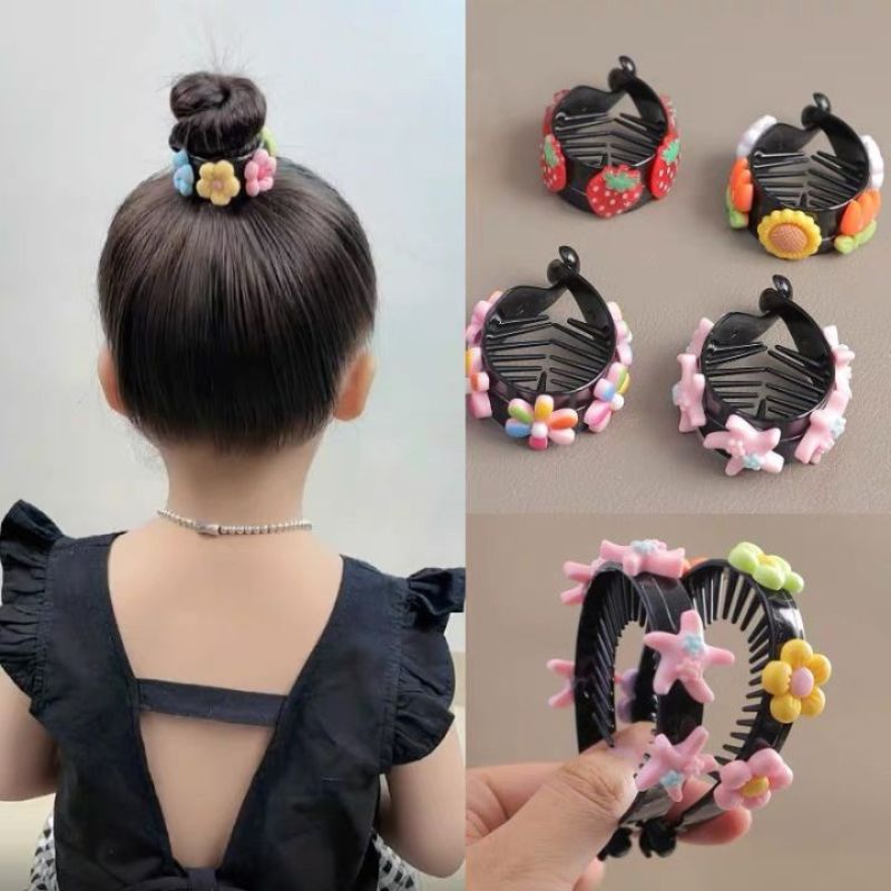 Kẹp tóc búi cao cho bé