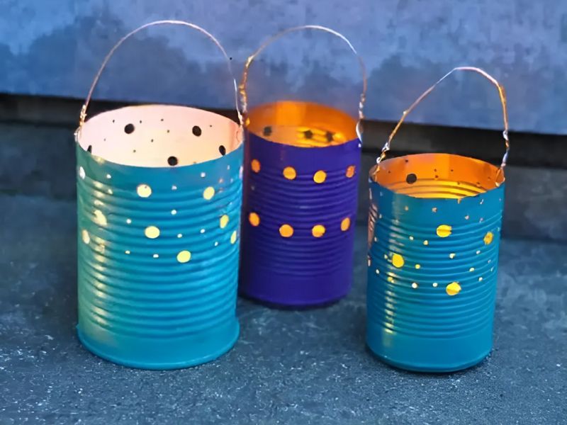 Cách làm lồng đèn từ vỏ hộp sữa