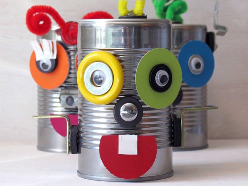 Cách làm robot từ vỏ hộp sữa