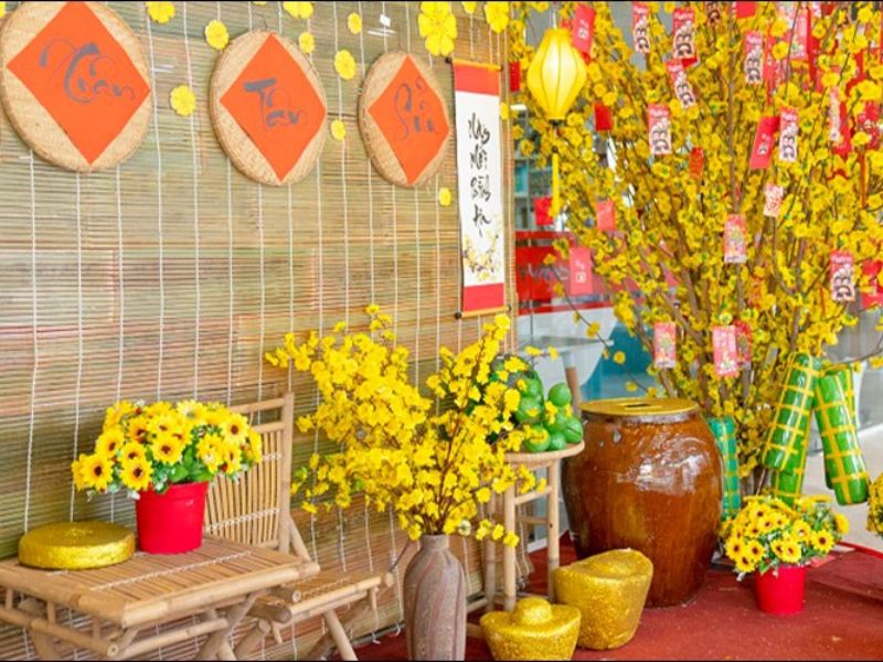 Ý Tưởng Trang Trí Tết Trường Mầm Non Mang Mùa Xuân Vào Lớp Học 7 Trang tri theo chu de
