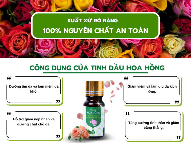 Tinh dầu hoa hồng nguyên chất