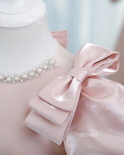 Đầm Tiểu Thư Lưng Nơ Hồng