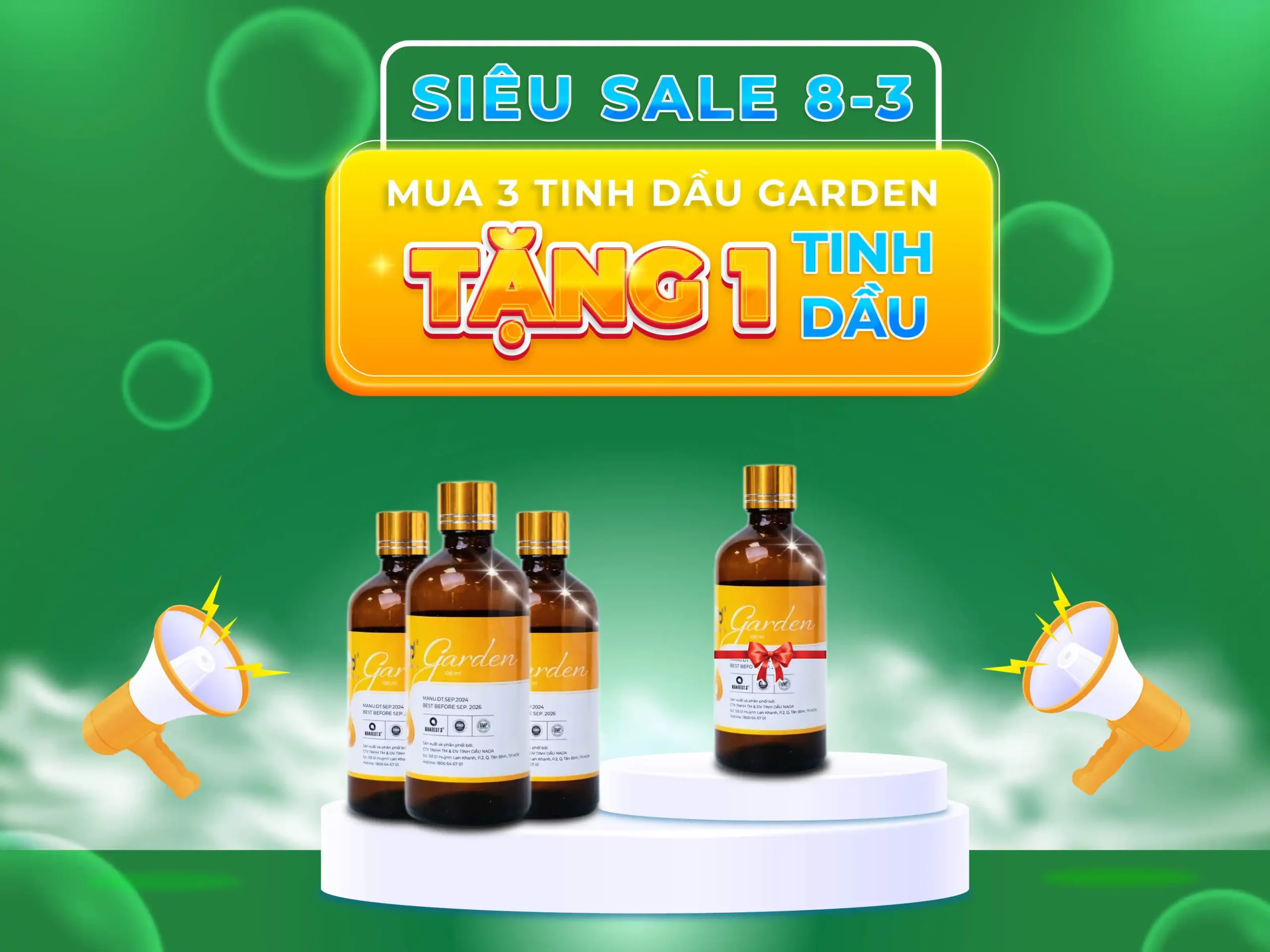Tinh dầu Mix độc quyền Garden – Spa, Khách sạn, Nhà hàng
