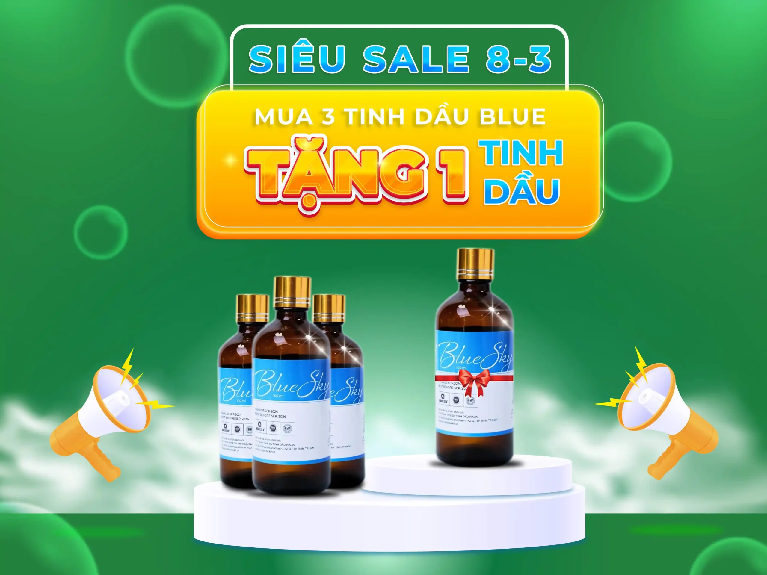 Tinh dầu Mix độc quyền Blue Sky – Spa, Khách sạn, Nhà hàng 