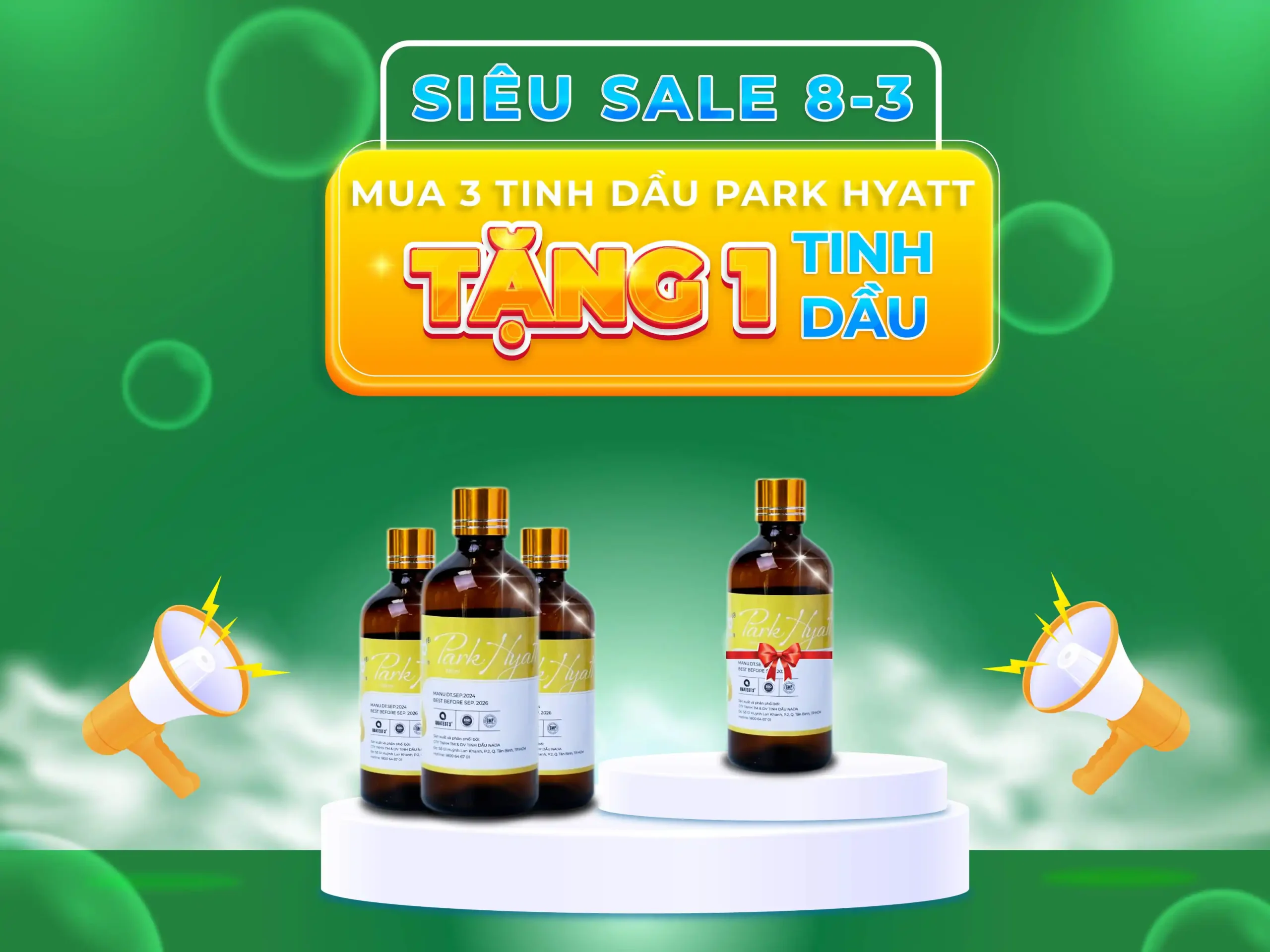 Tinh dầu Mix độc quyền Park Hyatt – Spa, Khách sạn, Nhà hàng