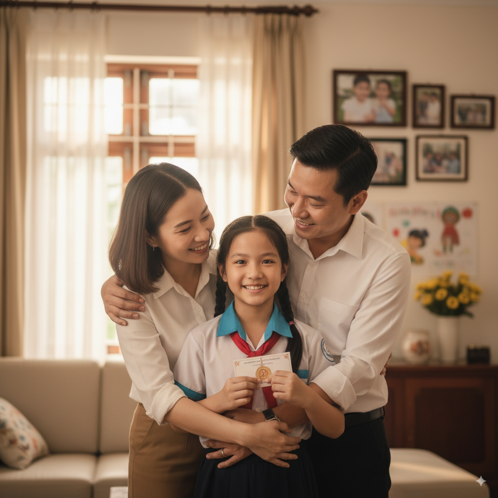 “Mỗi lời khen lễ phép là niềm tự hào lớn nhất của ba mẹ.”