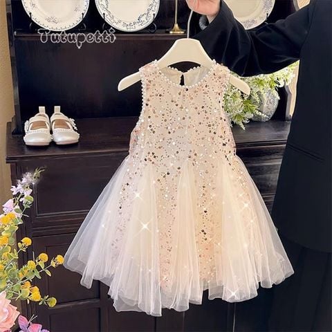 Váy Bé Gái Dự Tiệc Kim Sa Lấp Lánh 5 Váy Bé Gái Dự Tiệc Kim Sa Lấp Lánh - Ảnh 5