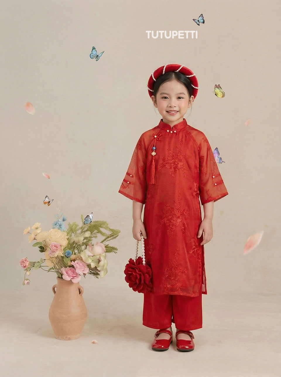 Áo dài Cách Tân Hoa Cúc Hồng Cách Tân 4 Tà Xinh Xắn Cho Bé 6 Áo dài Cách Tân Hoa Cúc Hồng Cách Tân 4 Tà Xinh Xắn Cho Bé - Ảnh 6